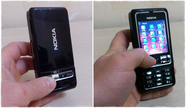 Nokia 3250 вид спереди и сзади